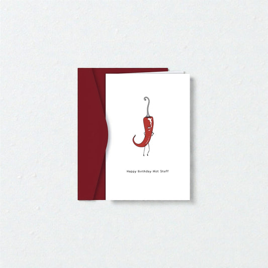 Hot stuff birthday card
