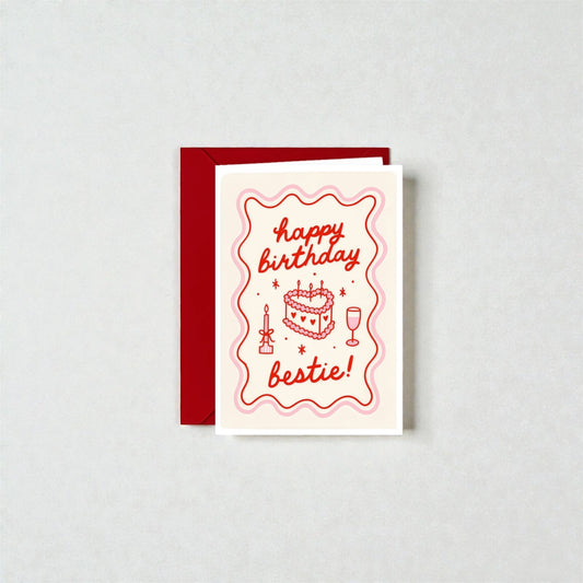 Happy birthday bestie card